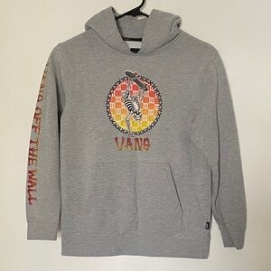 Vans Gray Hoodie with Skater Graphic